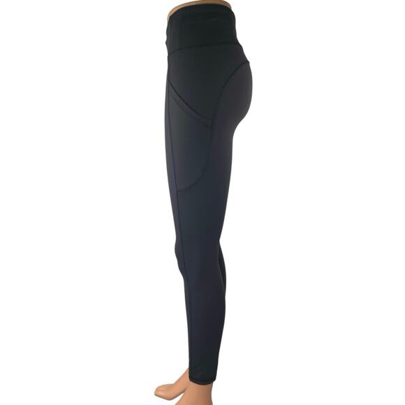Lululemon Women's Black Mid Rise Yoga Workout Athletic Leggings Pants Size 4 - Picture 2 of 4